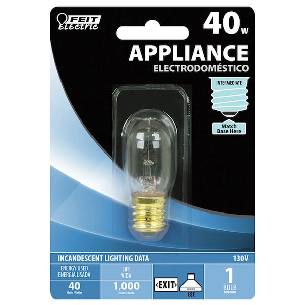 Feit Electric Feit 40 W T7 Appliance Incandescent Bulb E17 (Intermediate) Soft White 1 pk BP40T7N-130 - main
